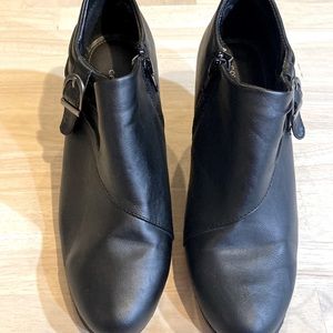 Covington Black Zipper Ankle Boots